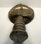 African Carved Figure with Snake