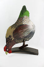 Folk Art Chicken Door Stop or Art Sculpture