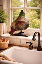 Folk Art Chicken Door Stop or Art Sculpture