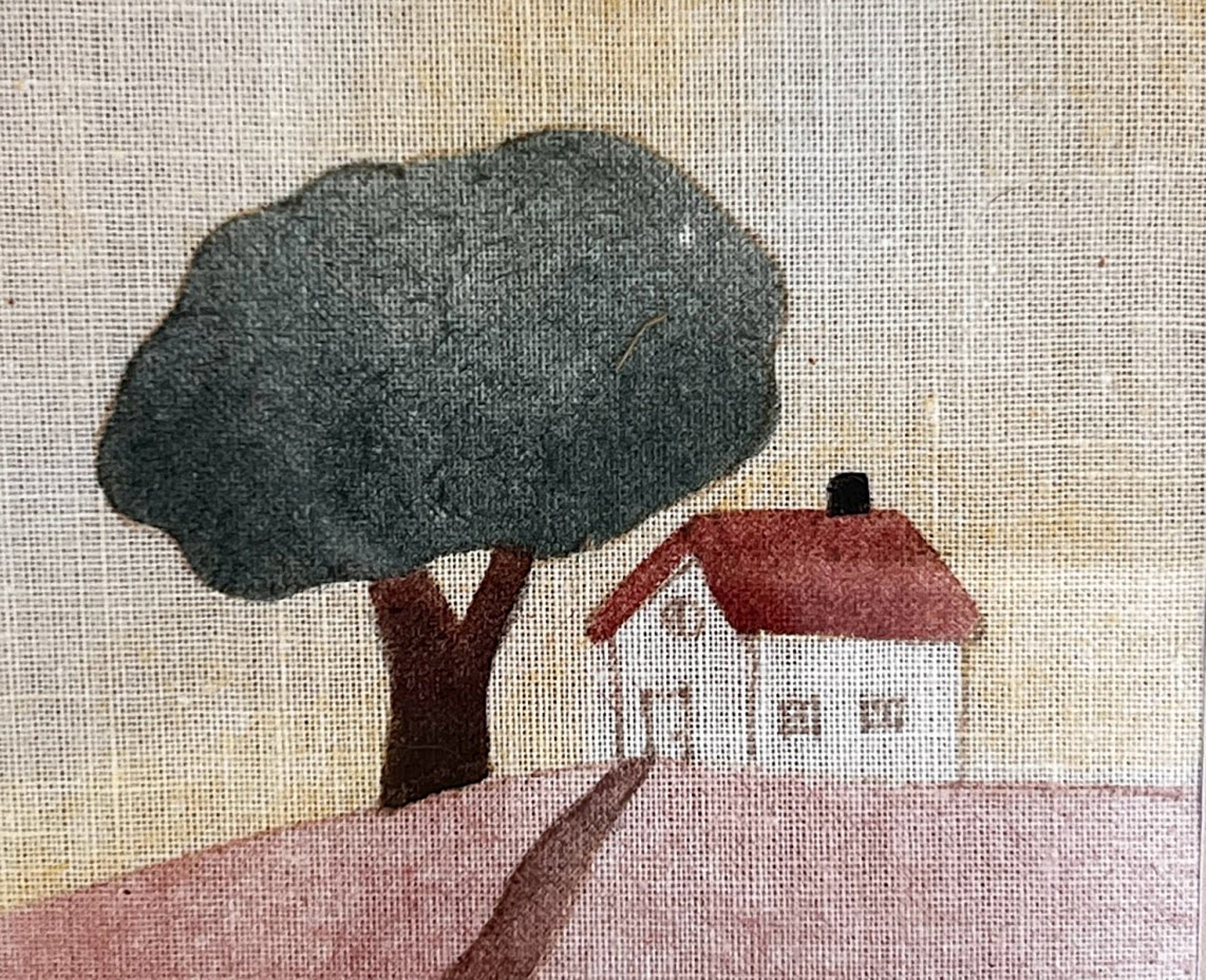 Fabric Art Stenciled Embroidering a Quilt by Madonna Ferguson