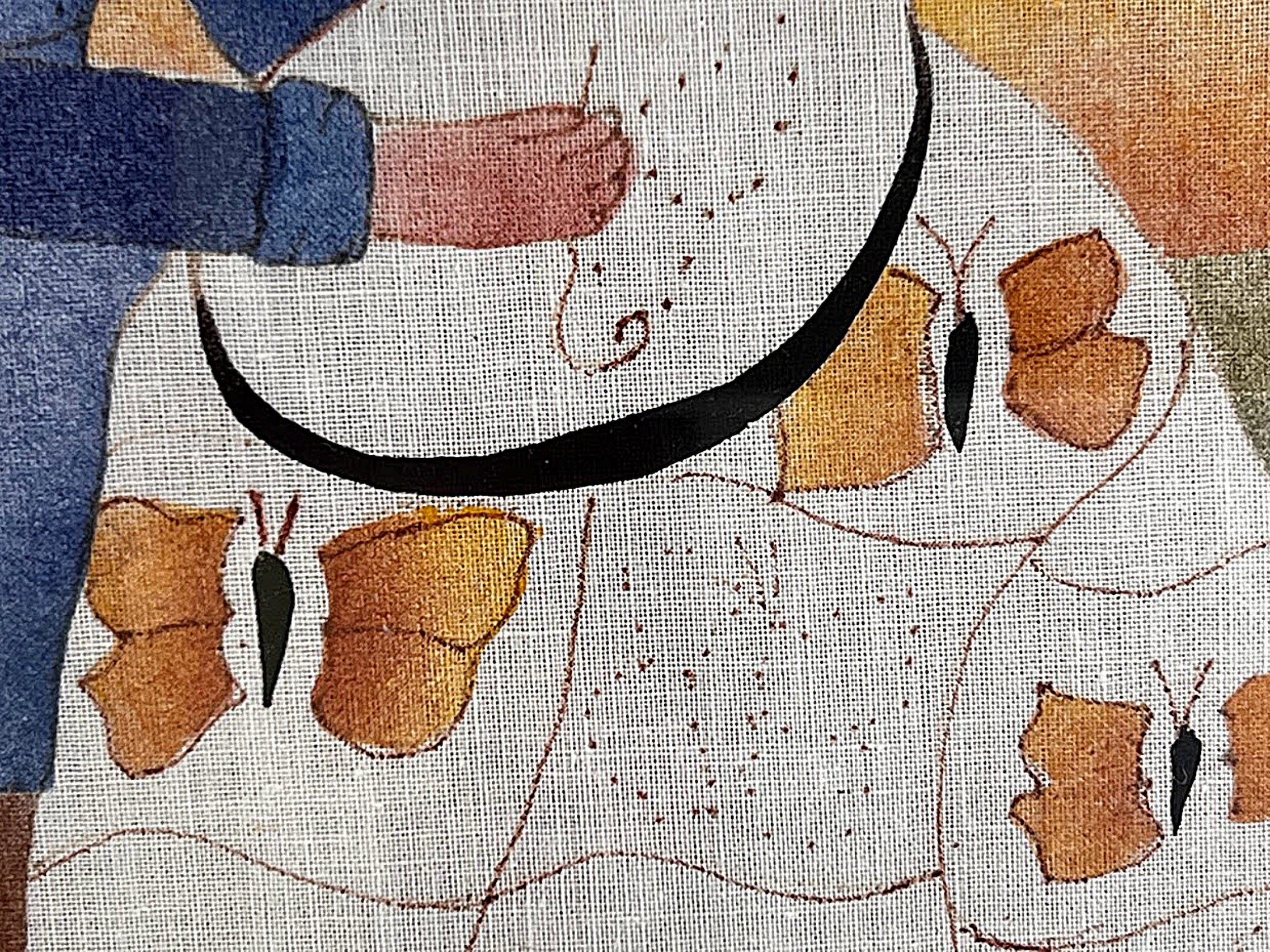 Fabric Art Stenciled Embroidering a Quilt by Madonna Ferguson