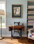 Fabric Art Stenciled Embroidering a Quilt by Madonna Ferguson
