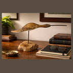 Carved Curlew on Stand by Alex Buderer
