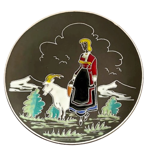 Norwegian MCM Pottery Wall Plate by Arnold Wiigs Frabrikker
