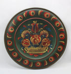 Folk Art Wooden Wall Plate Pennsylvania Dutch
