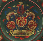 Folk Art Wooden Wall Plate Pennsylvania Dutch