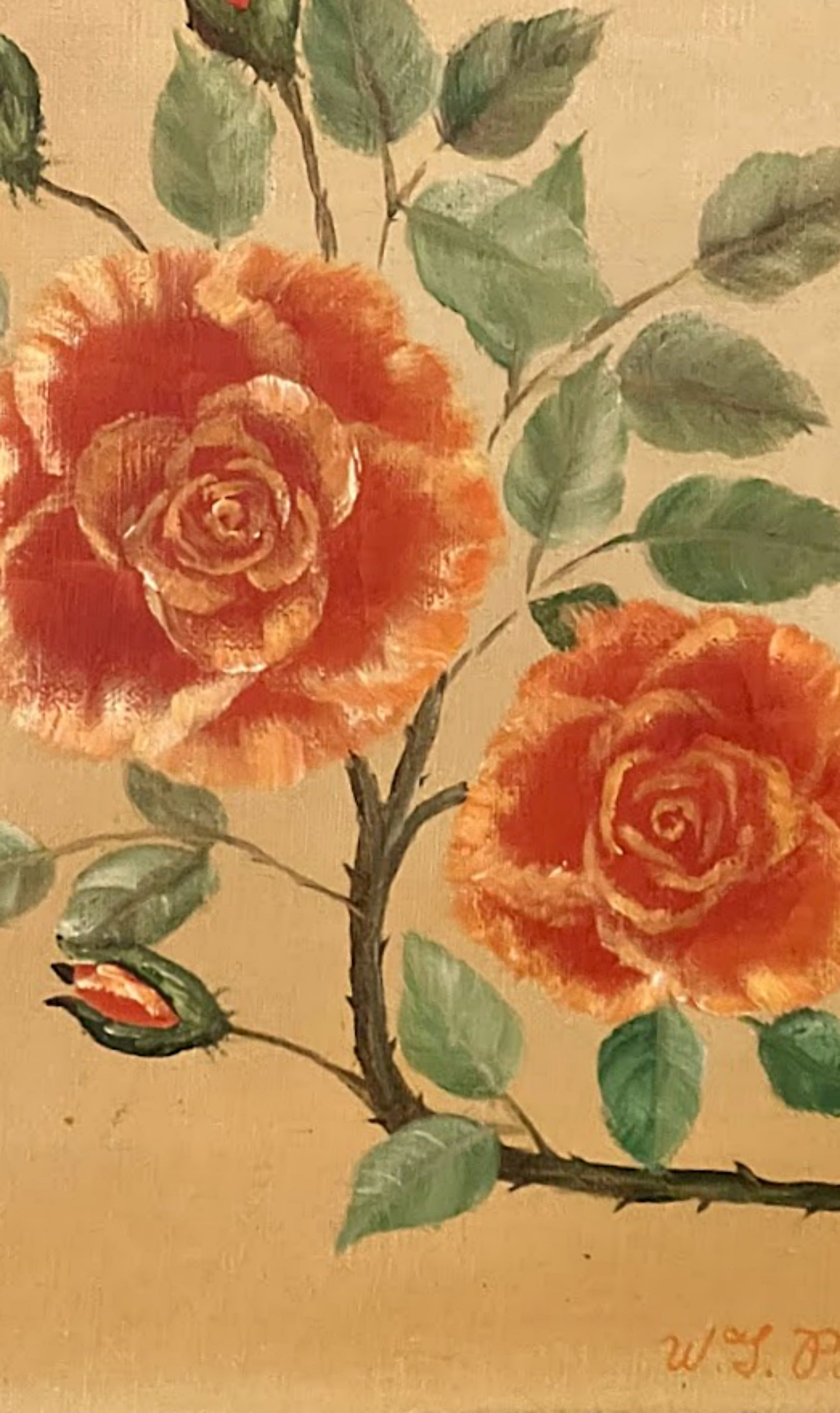 Roses Original Painting by W. T. Presley