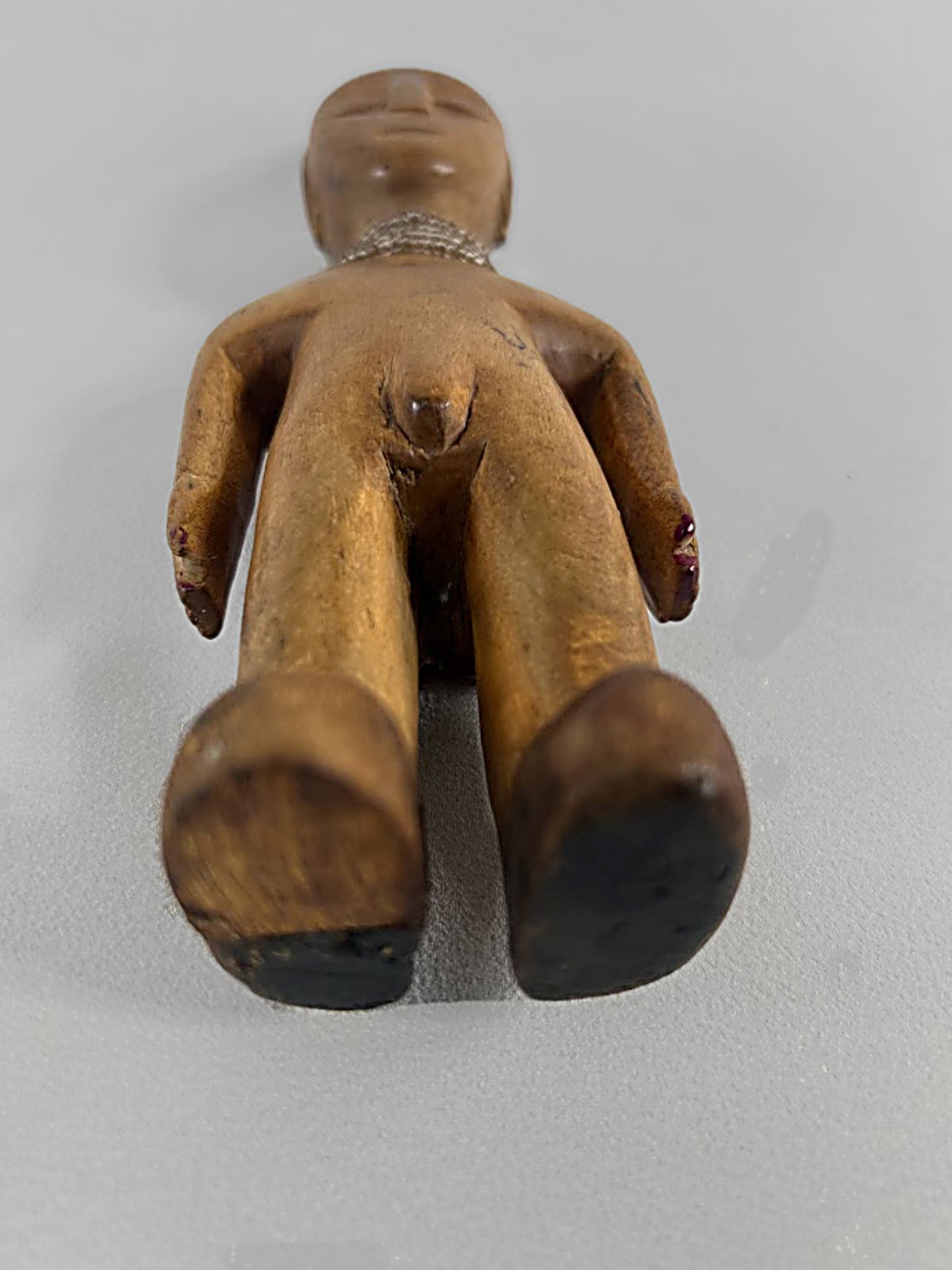 Vintage African Carved EWE Twin Dolls With Glass Trade Beads