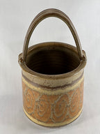 Studio Art Pottery Basket  Signed