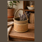 Studio Art Pottery Basket  Signed