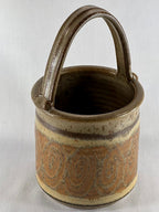 Studio Art Pottery Basket  Signed