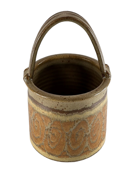 WISHON HARRELL Studio Art Pottery Basket 1980s
