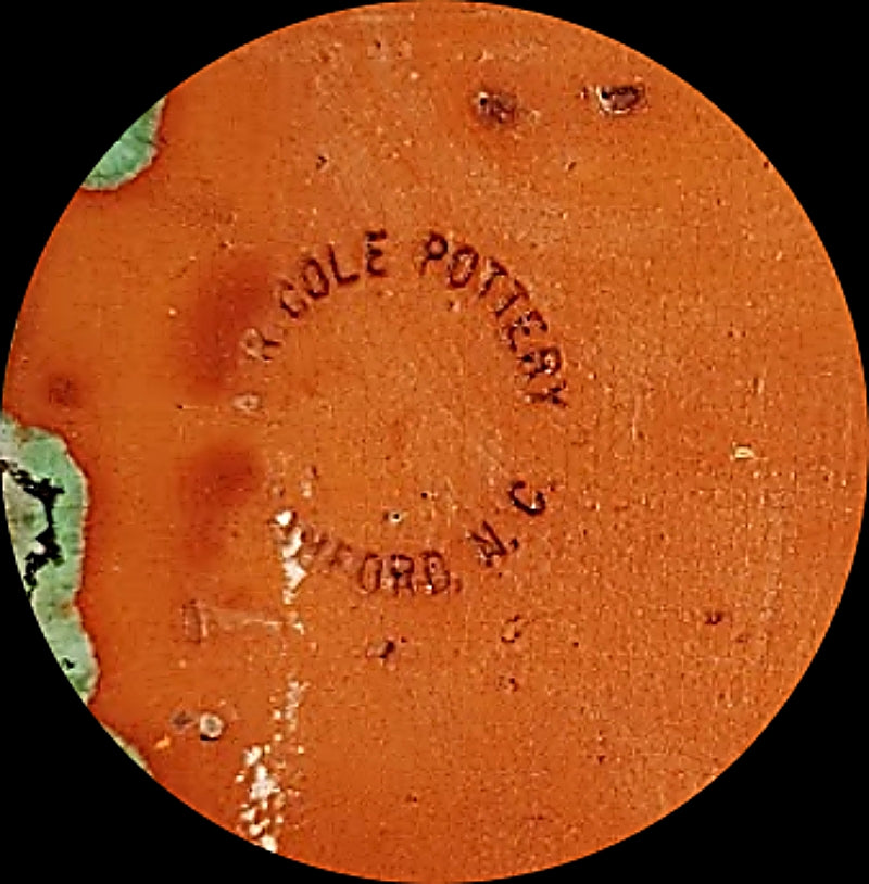 North Carolina A.R. COLE POTTERY Bowl  Mark Closeup