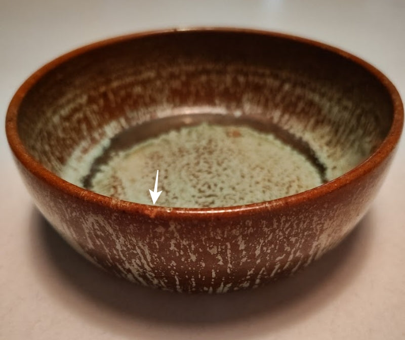 North Carolina A.R. COLE POTTERY Bowl  showing tiny chip