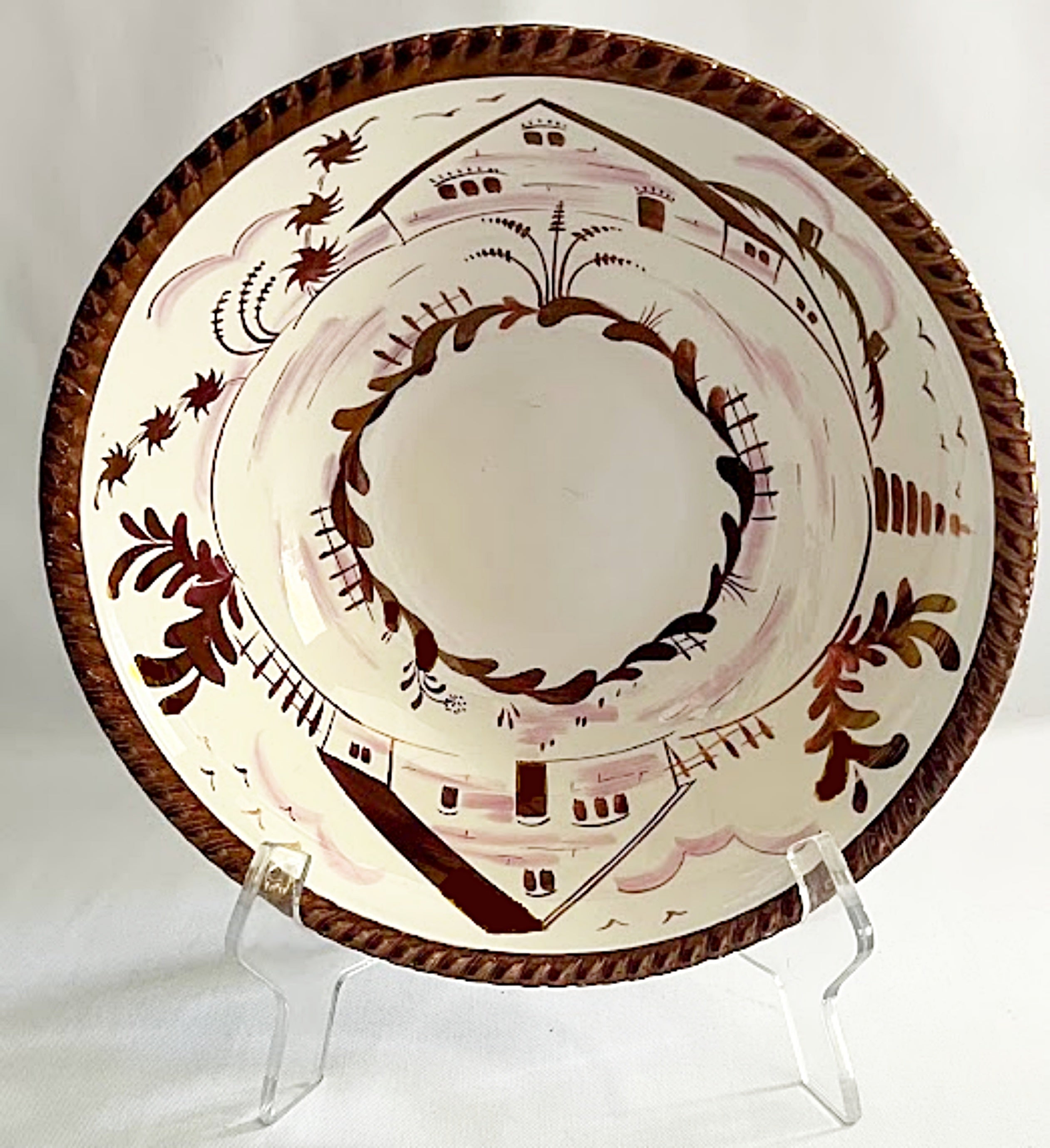 English Copper Luster Bowl by Gray's Pottery