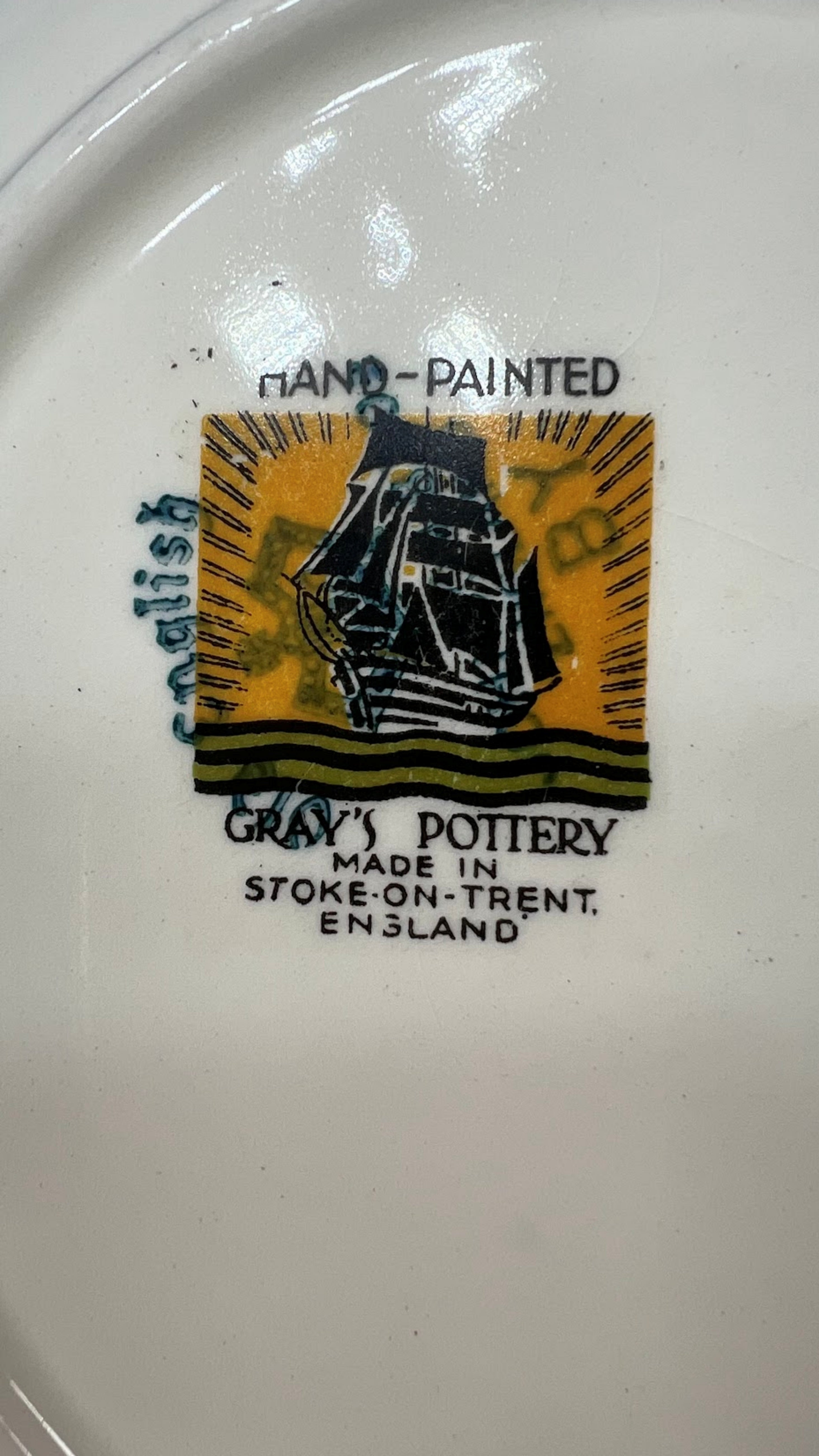 English Copper Luster Bowl by Gray's Pottery