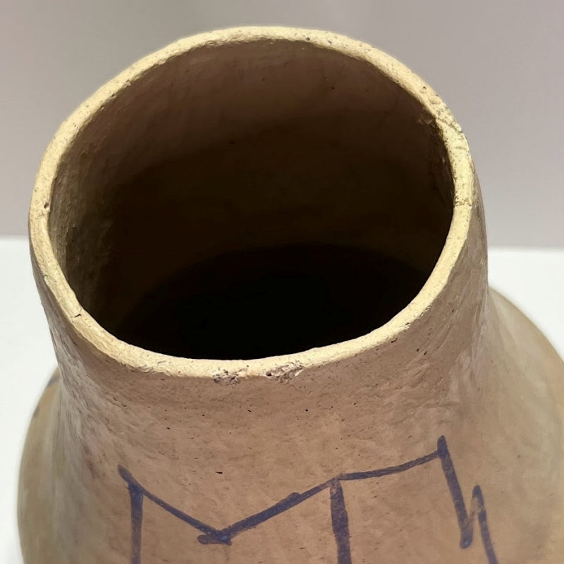 Vintage Southwest Clay Pottery Jar and Pitcher rim closeup
