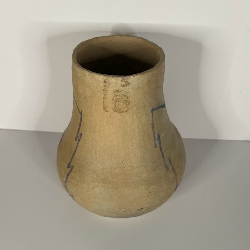 Vintage Southwest Clay Pottery Jar and Pitcher backside