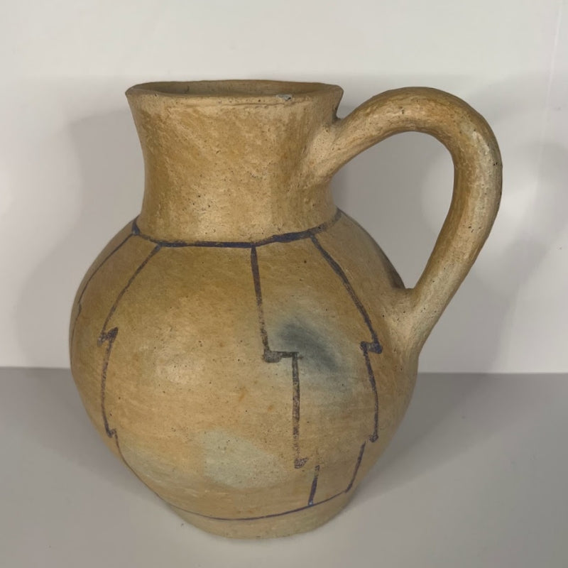 Vintage Southwest Clay Pottery Jar and Pitcher one hande right