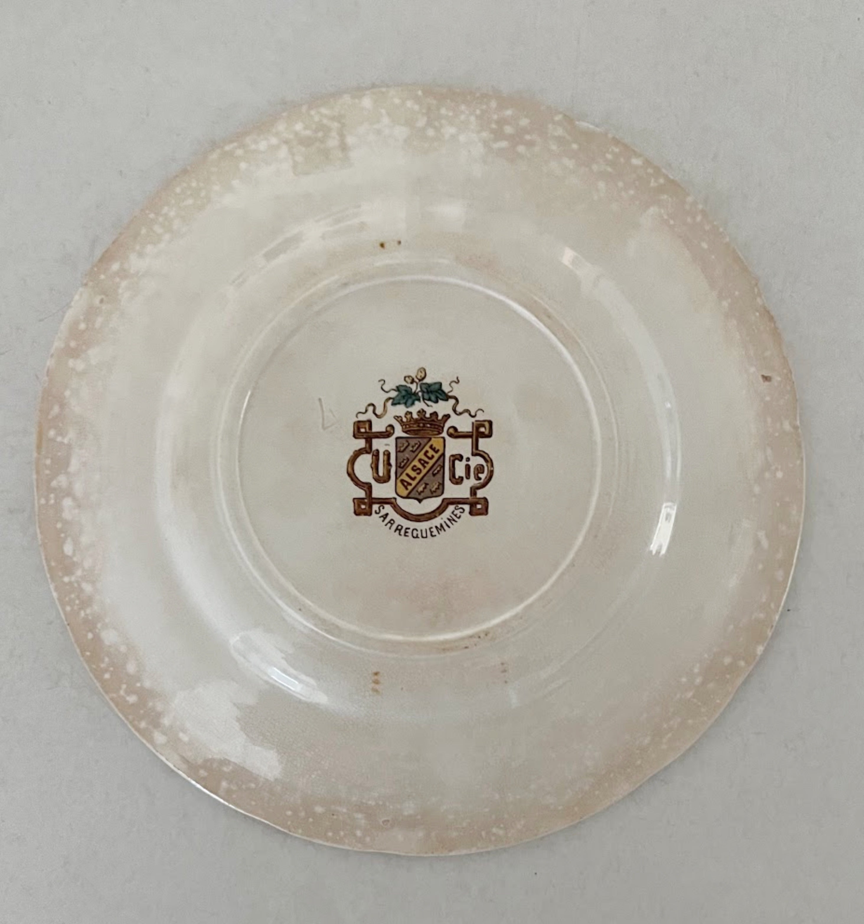 Antique French Sarreguemines Utzschneider & Cie Faience Plates Set 4