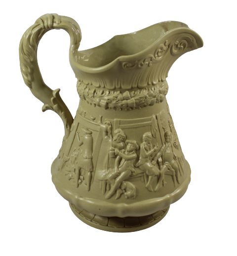 ANTIQUE RIDGWAY English Drabware Jug 