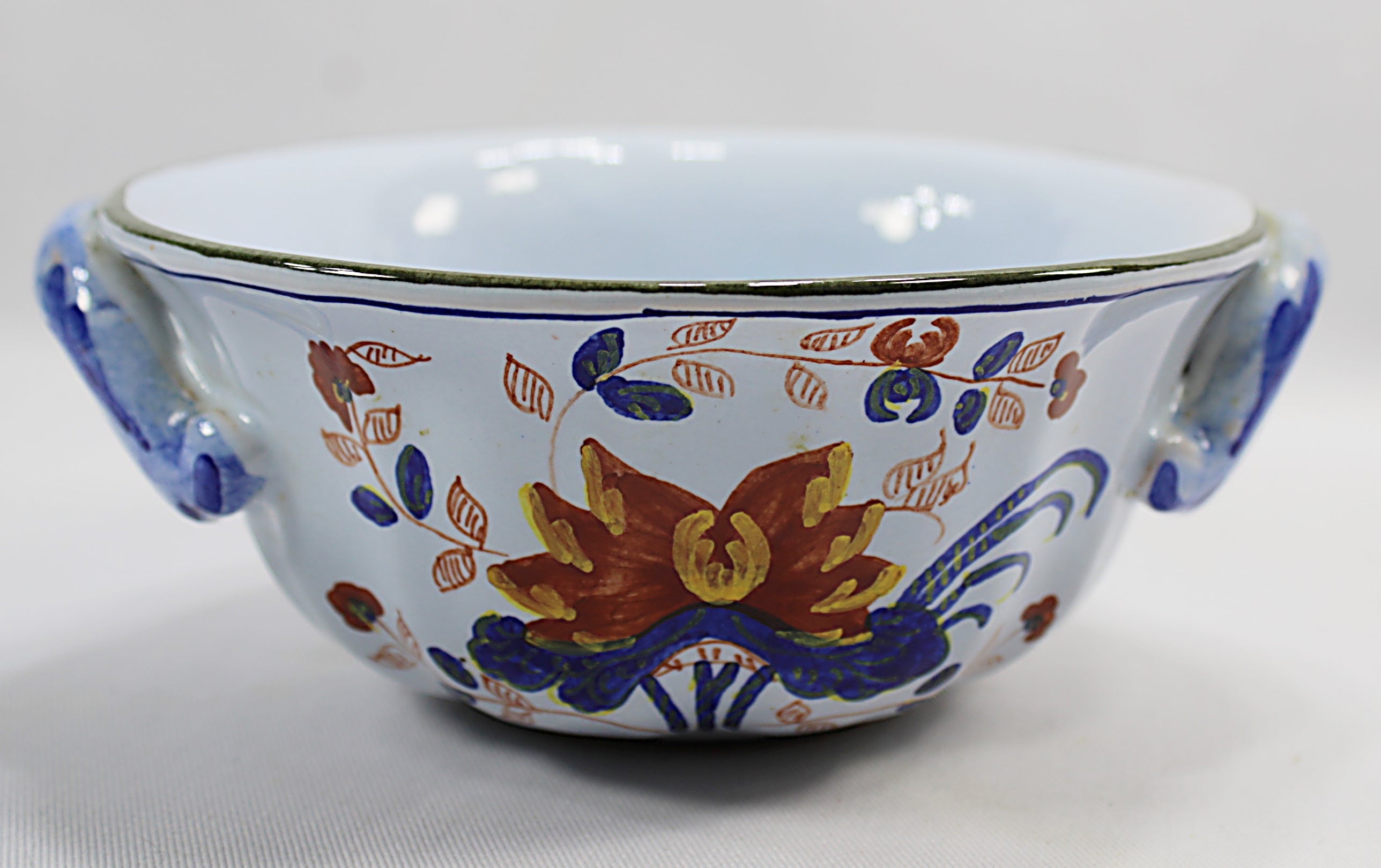 Majolica Bowl Hand Painted for Tiffany and Company