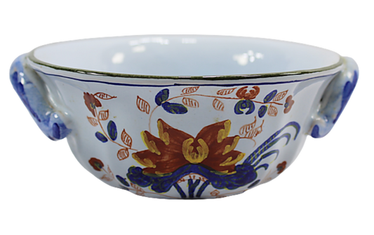  Italian Hand Painted Majolica Bowl Made for Tiffany and Company