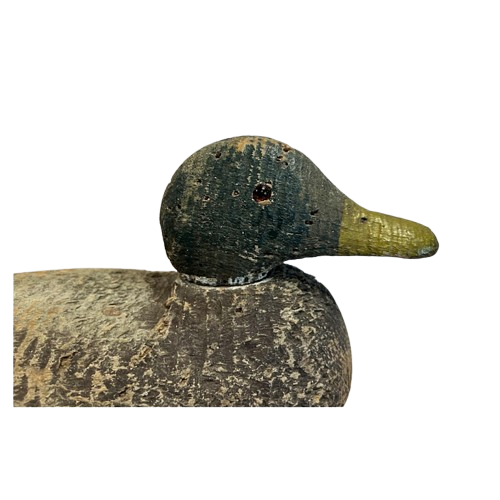 Vintage Wooden Decoy 1940s Hunting Mallard Drake
