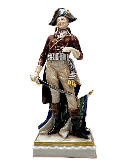 Antique Figurine FRENCH PORCELAIN NAPOLEON Gold Anchor Mark