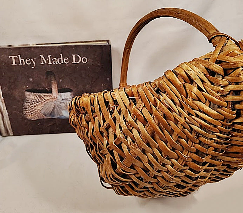 Appalachia 1930s Large Willow Basket with Book