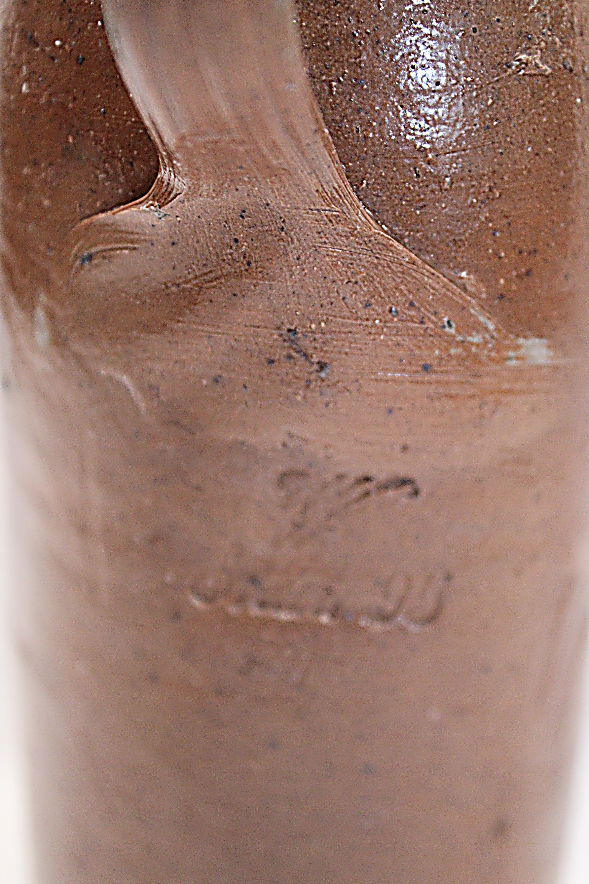 Antique Stoneware Mineral Water Bottle from Selters Germany Circa 1840s with marks under handle