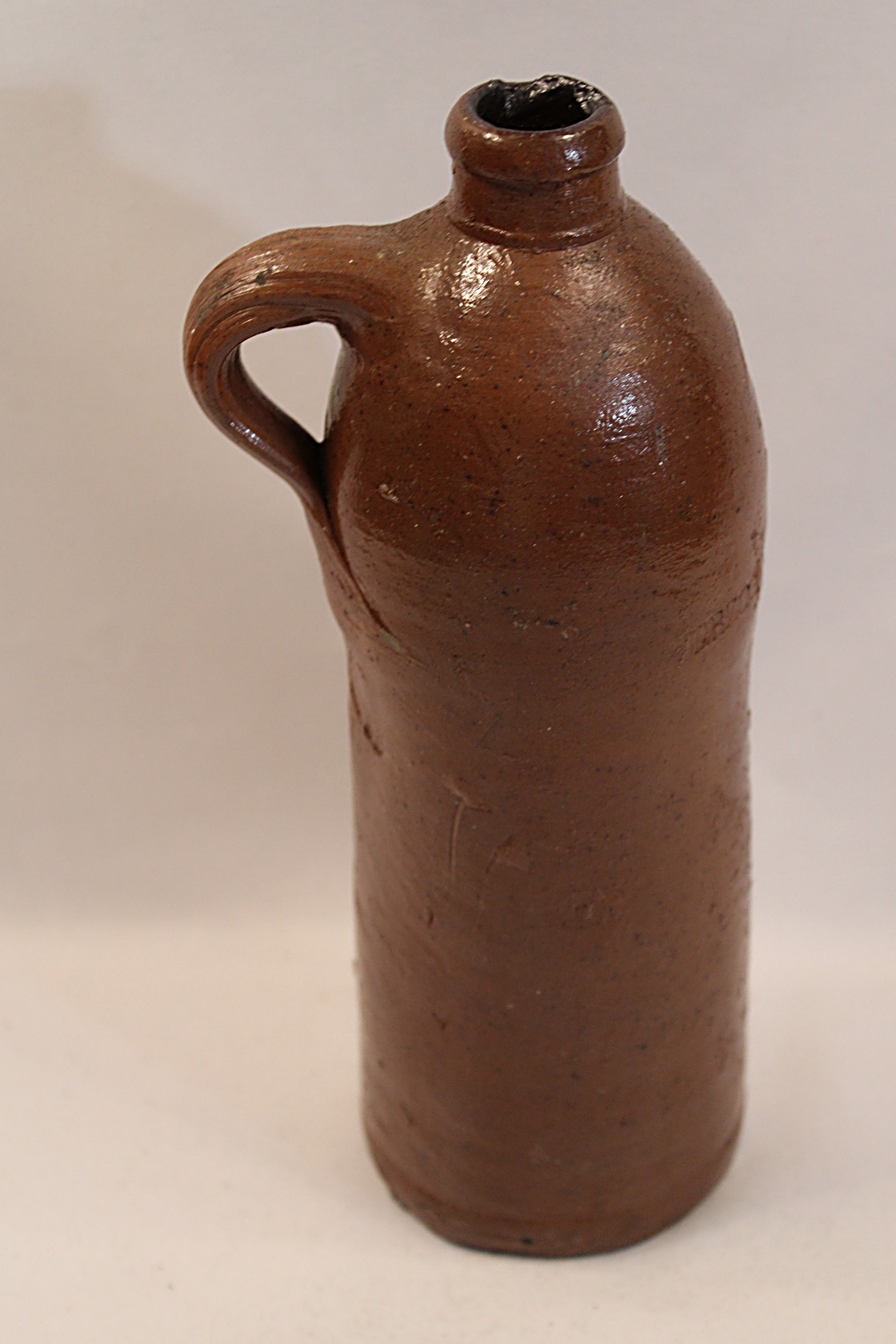 Antique Stoneware Mineral Water Bottle from Selters Germany Circa 1840s handle left
