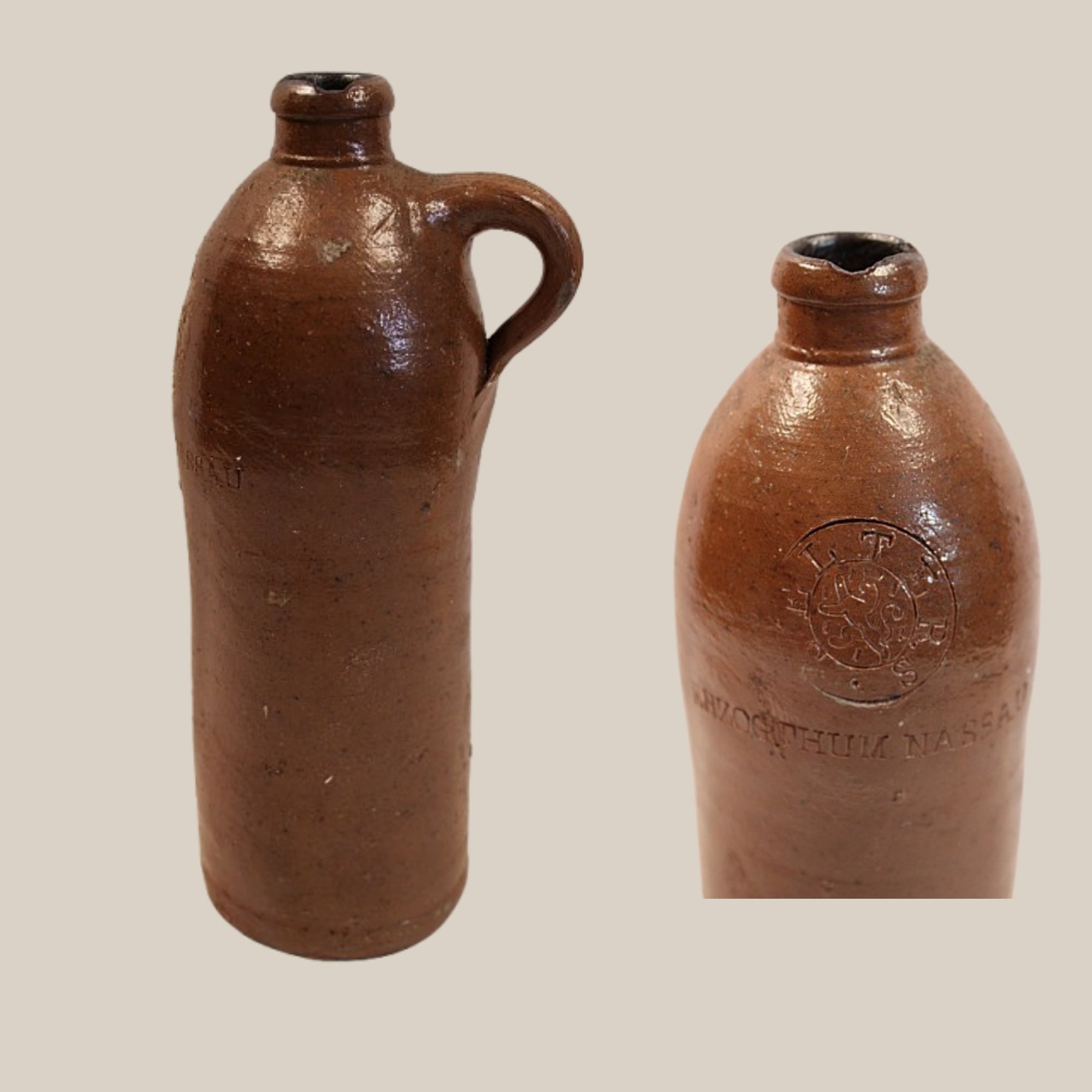 Stoneware Antique Mineral Water Bottle from Selters Germany