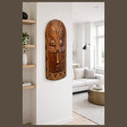 African Carved Wood Wall Mask