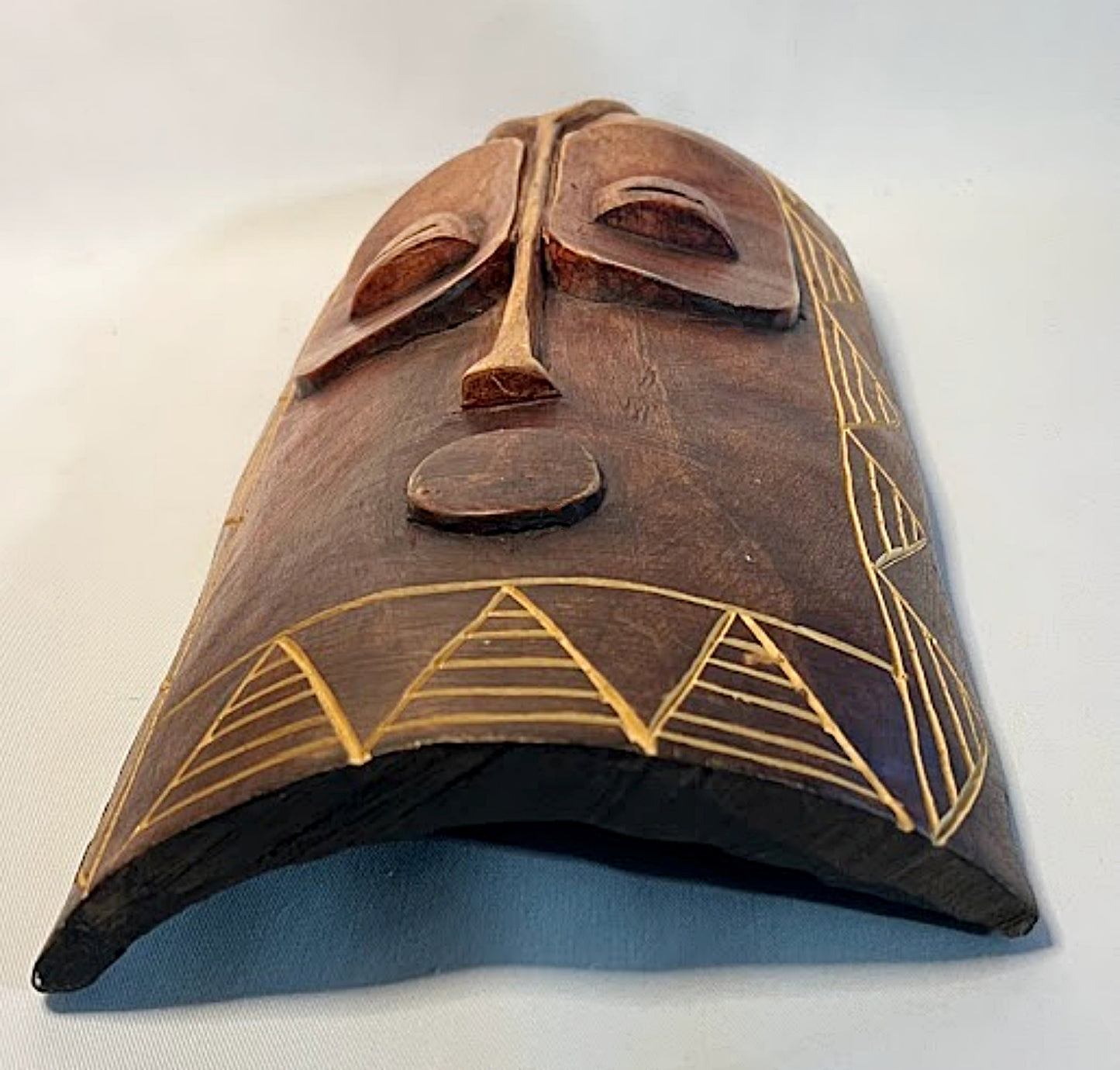 Vintage African Carved Wood Mask 19 Inches Tall