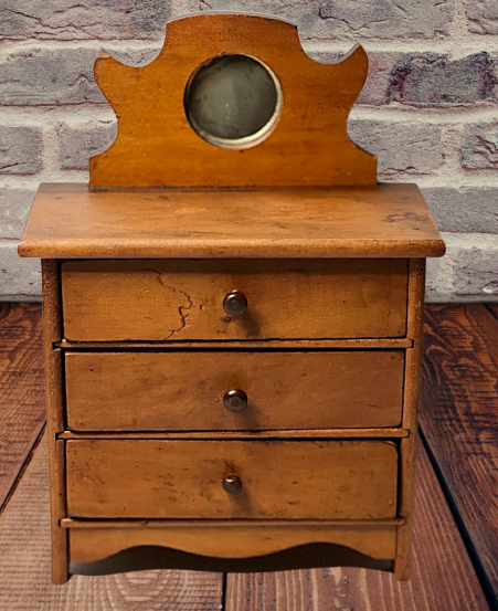 Wisconsin Antique Doll Dresser 11 Inches Solid Wood