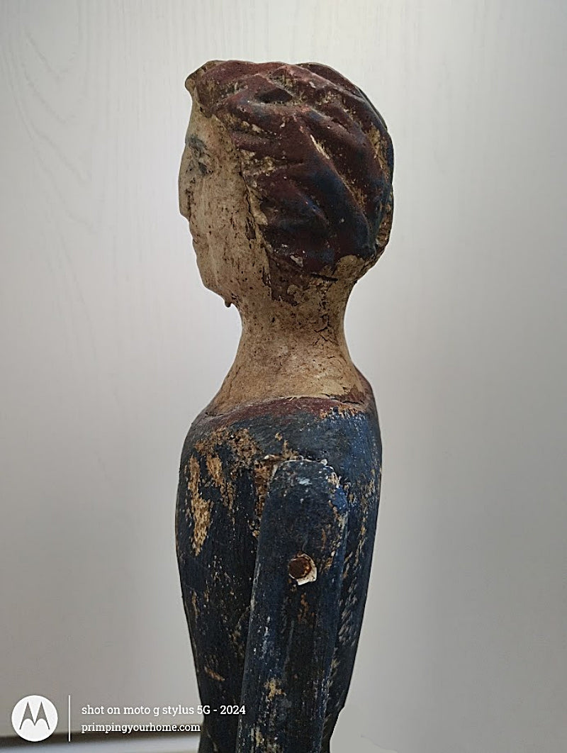 Vintage Santos Cage Doll 28in Side of face left