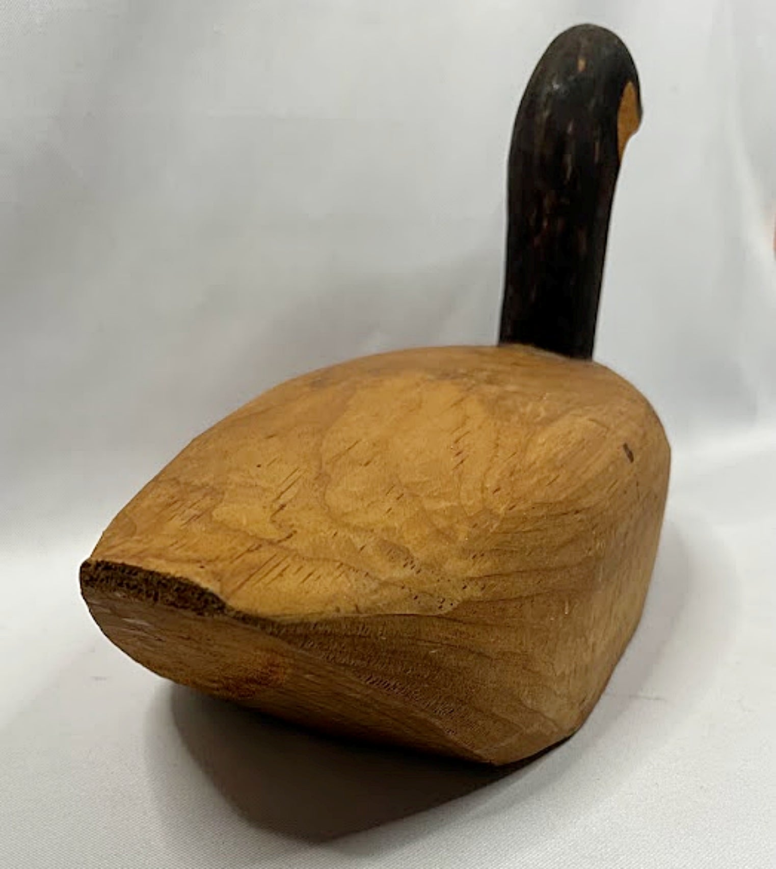Vintage MAINE FOLK ART Decoys Pair of Primitive Hand Carved Pine Canada Geese