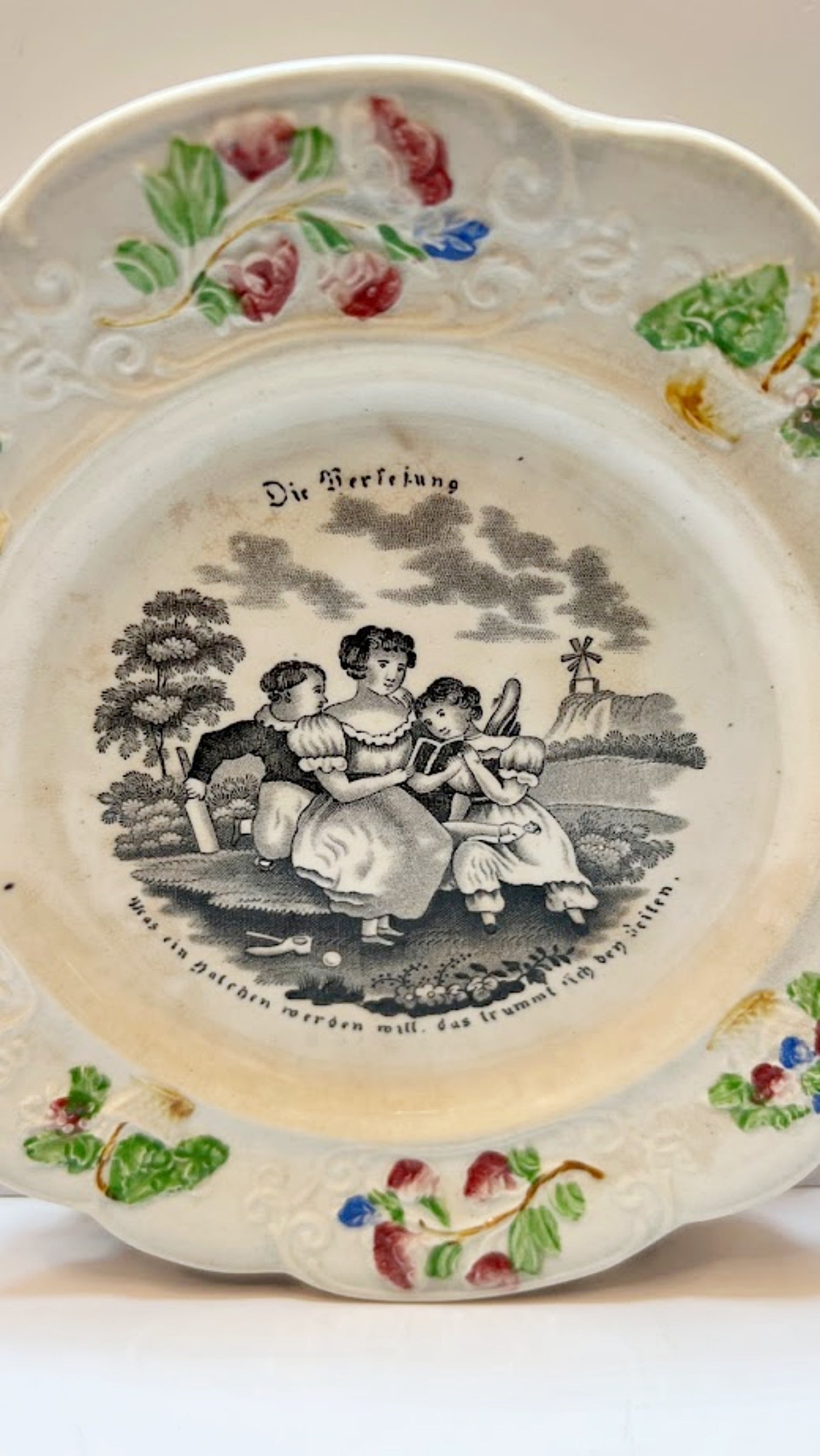 English Pottery Child's Plate Circa 1830