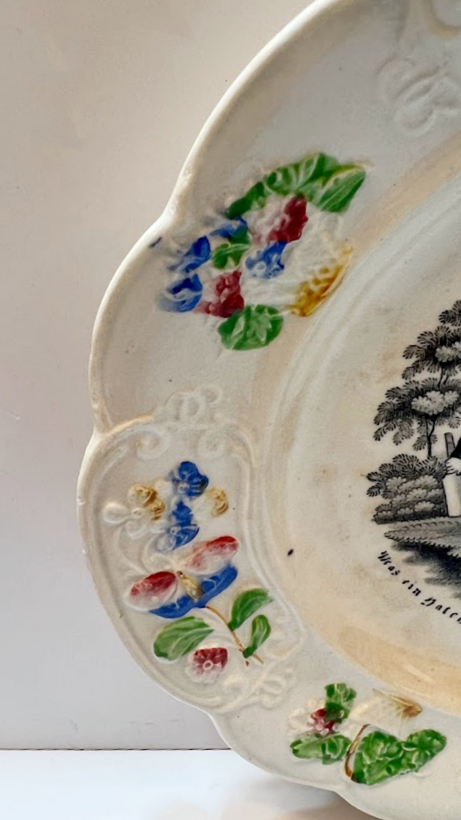 English Pottery Child's Plate Circa 1830