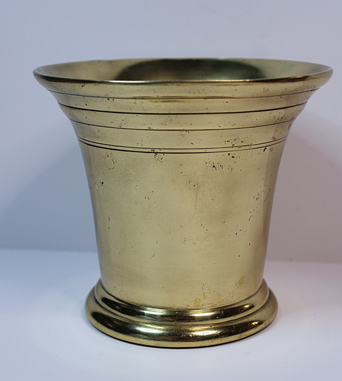 Antique Solid Brass MORTAR AND PESTLE England 1800s