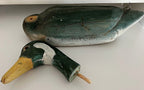 Folk Art Large Wooden Green Goose