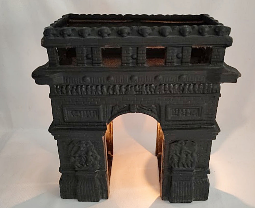 Cast Iron ARC DE TRIOMPHE Model Paris France Monument Main front candle glow