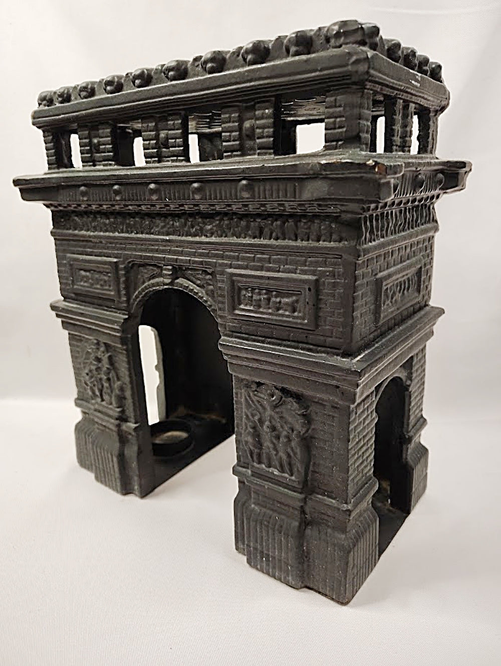 Cast Iron ARC DE TRIOMPHE Model Paris France Monument front view n candles
