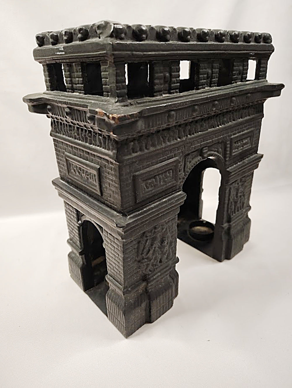 Cast Iron ARC DE TRIOMPHE Model Paris France Monument Back side view