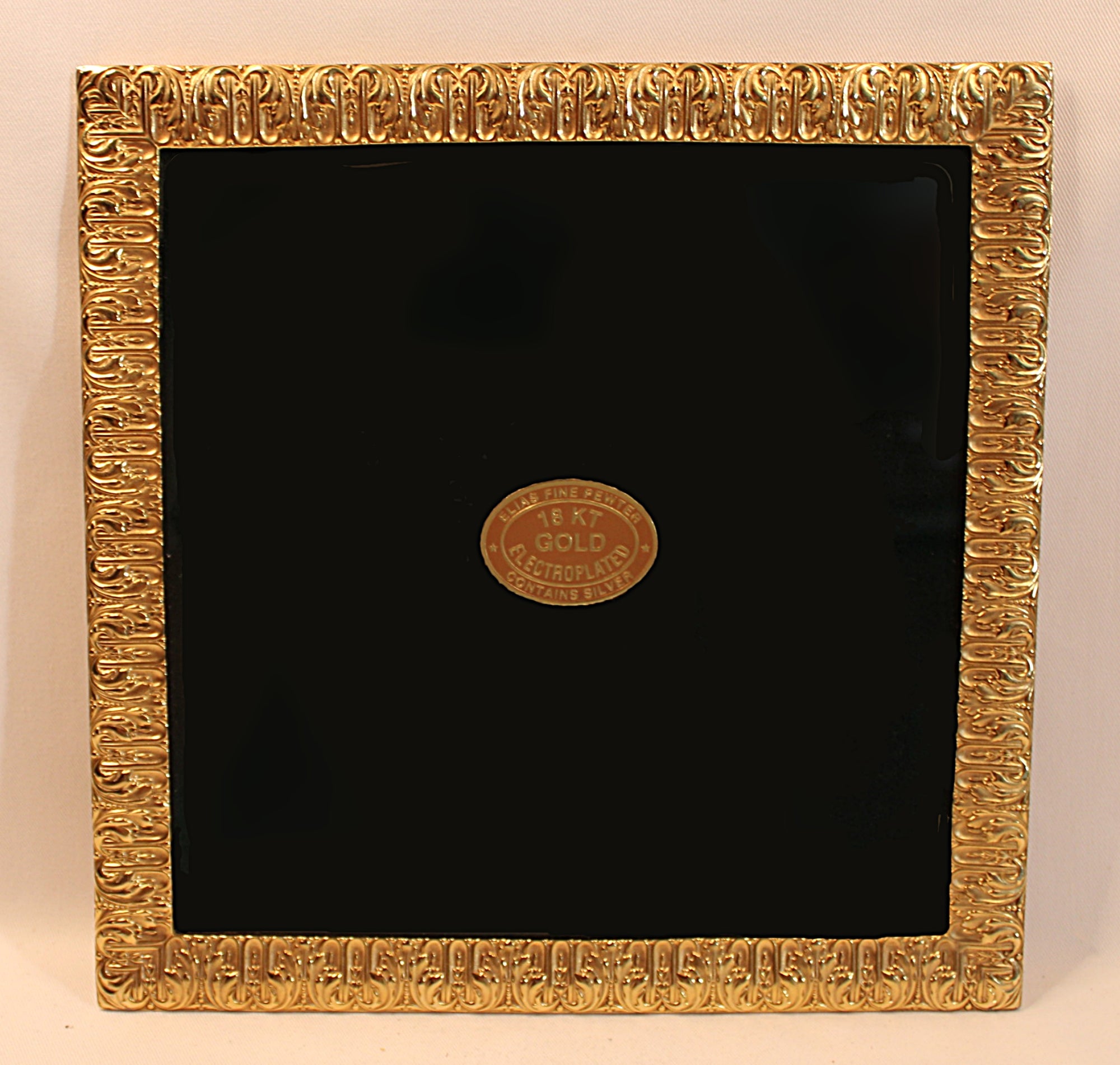 Vintage Elias Artmetal Picture Frame 18kt. Gold over Pewter Dated 1997