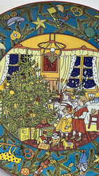 Christmas In Europe Alpine Countries Vintage Villeroy and Boch Plate Center View