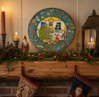 Christmas In Europe Alpine Countries Vintage Villeroy and Boch Plate over Fireplace