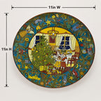 Christmas In Europe Alpine Countries Vintage Villeroy and Boch Plate with size arrows