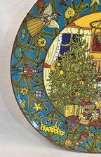 Christmas In Europe Alpine Countries Vintage Villeroy and Boch Plate Left Rim View